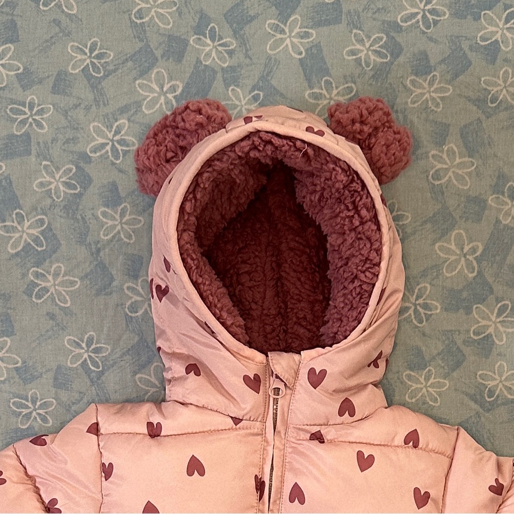 SOLD OUT! Jessica Simpson size 12mo. Puffer Jacket Pink - Picture 3 of 10